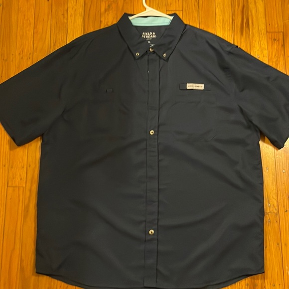 Field and stream light weight summer shirt navy blue - Picture 1 of 4